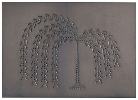 Horizontal Willow Panel in Blackened Tin