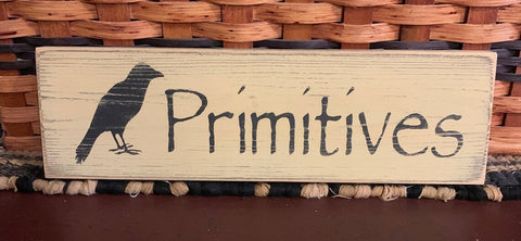 Primitives 12” sign with crow
