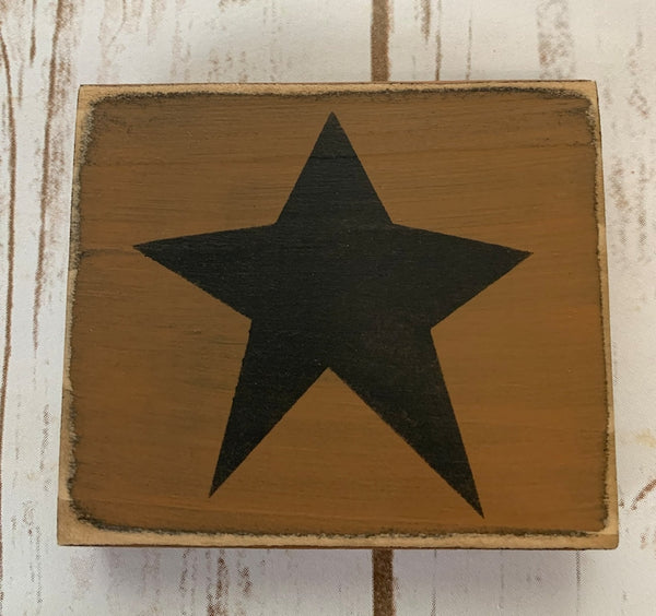 Primitive Country Star 4” shelf sign