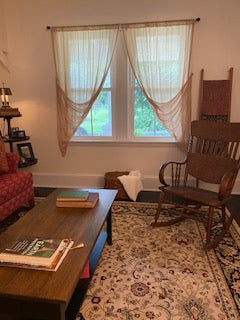 Heirloom Cream Light Tan Curtain Panel 63" | Country Cotton Window Panel