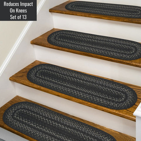 8x28 Jet Black Oval Set of 2