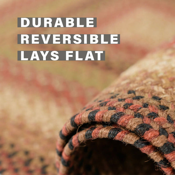 20x30 Gingerbread Rect Braided Jute Rug – Primitive Country Style