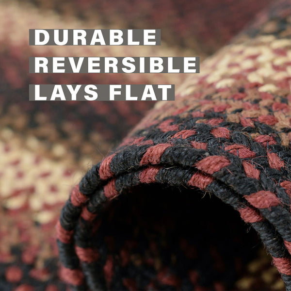 Prescott 20x30 Braided Jute Rug – Primitive Country Rectangle Accent