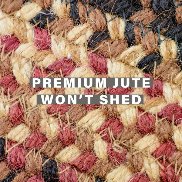 Prescott 20x30 Braided Jute Rug – Primitive Country Rectangle Accent