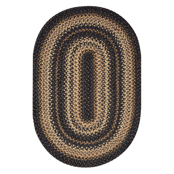 2x3 Kilimanjaro Braided Jute Oval Rug | Primitive Country Accent