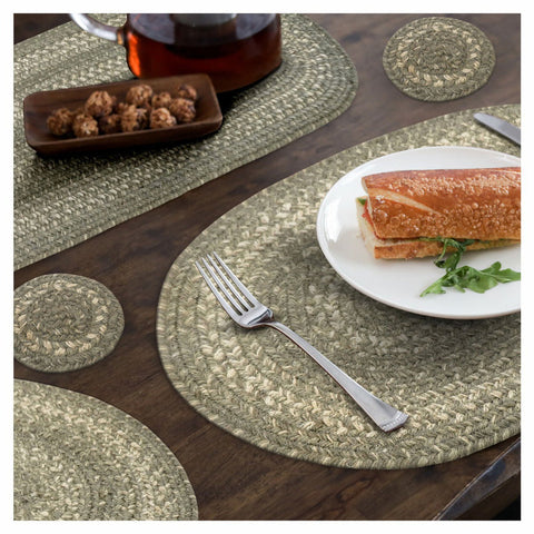 11x36 Grey Cloud Oval Table Runner