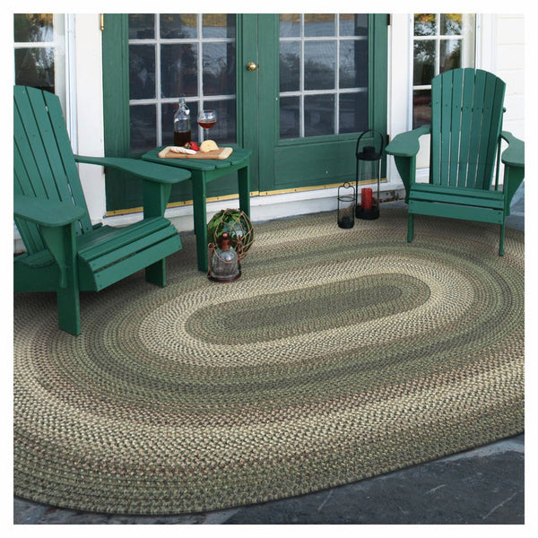 5x8 Cedar Ridge Oval Ultra-Durable | Indoor/Outdoor Washable Braided Rug