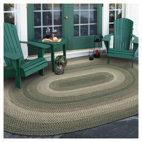 5x8 Cedar Ridge Oval Ultra-Durable | Indoor/Outdoor Washable Braided Rug