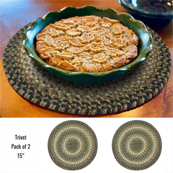 15 IN Pinecone Trivet Large Set of 2