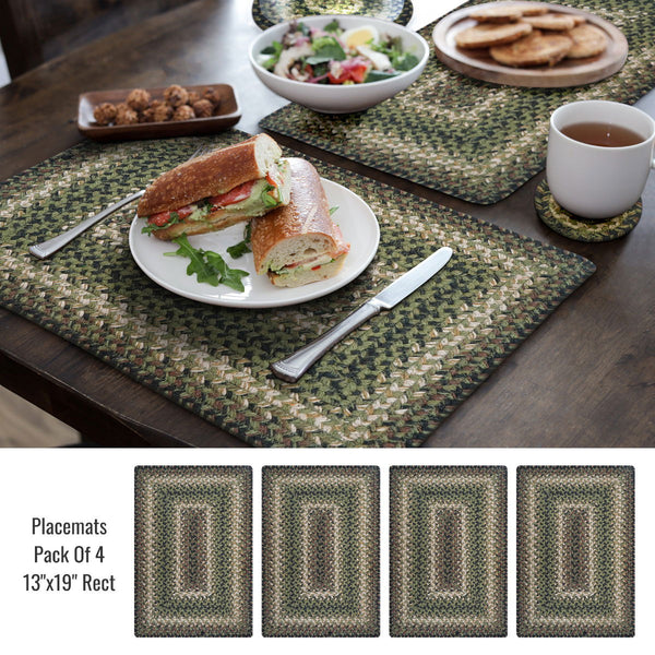 13x19 Pinecone PcMt Rect Set of 4