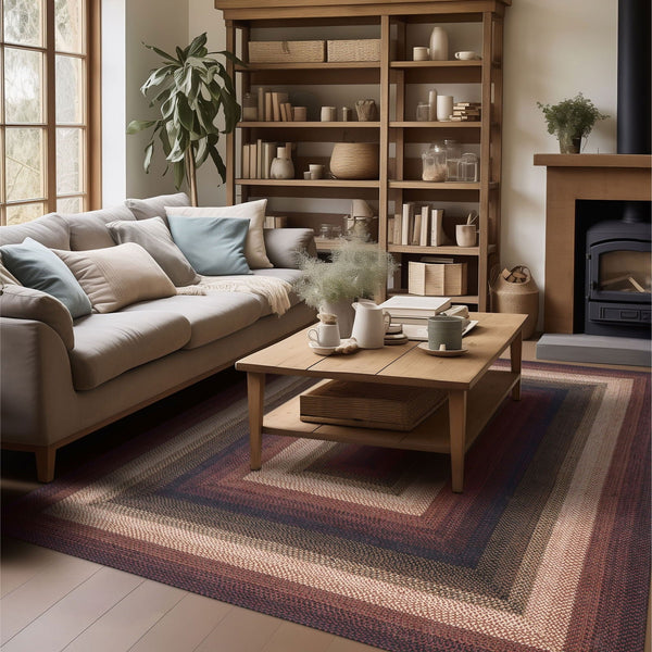 Prescott 10x10 Braided Jute Swatch – Primitive Country Sample Mat