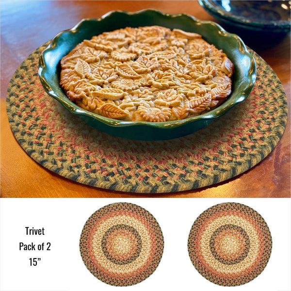 15 IN Russett Trivet Large Set of 2