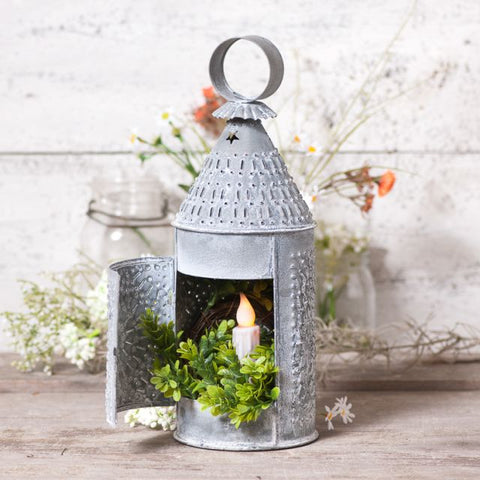 Baker's Lantern in Weathered Zinc