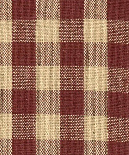 Heritage House Barn Red Check Valance – Primitive Country Cotton Curtain