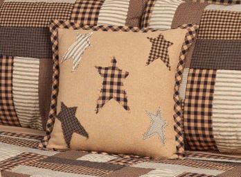 Jamesport Primitive Star Applique Pillow 16Wx16L
