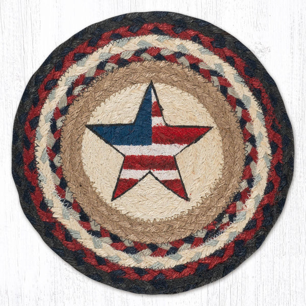 MSPR-15 Americana Star Printed Round Trivet 10"x10"