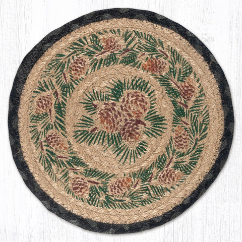 MSPR-025A Pinecone Printed Round Trivet 10"x10"