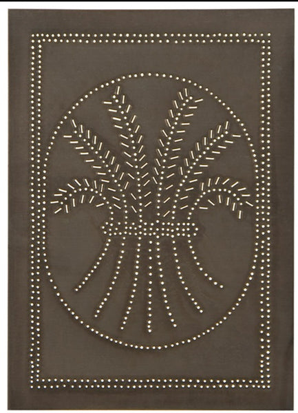 Vertical Wheat Panel in Blackened Tin