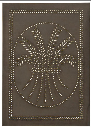 Vertical Wheat Panel in Blackened Tin