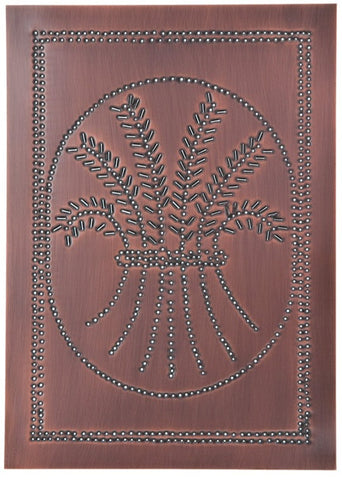 Vertical Wheat Panel in Solid Copper