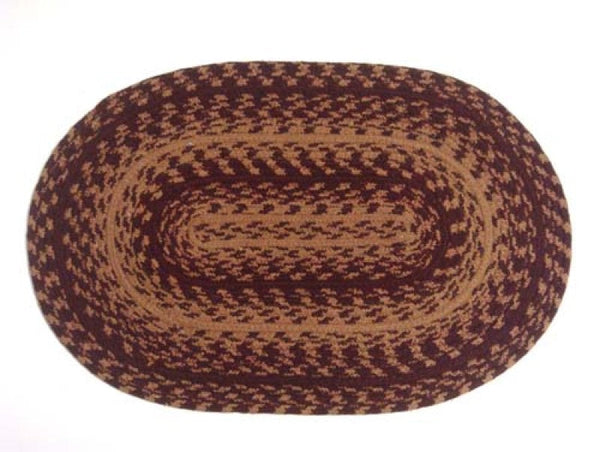 Vintage Wine Braided  Swatch - 100% JUTE - Clearance