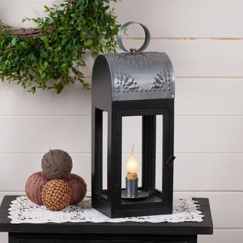 Wooden Lakeview Lantern in Black