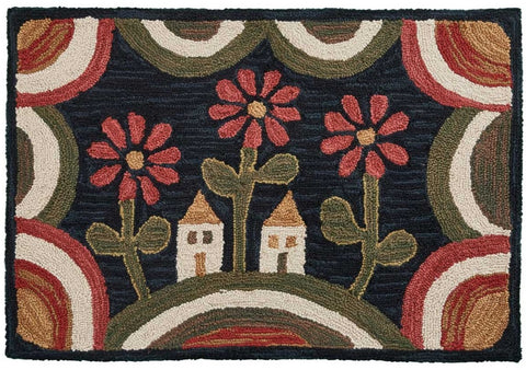 Cedar Hill Hooked Rug - 24" x 36"