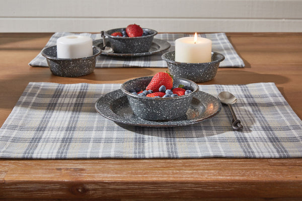 Granite Enamelware Berry Bowl - Gray (set of 4)