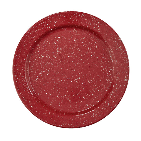 These Granite Enamelware Red Dinner Plates add a bold pop of color to your table top decor! Combine with the salad plates, bowls, and mugs for a complete setting! So beautiful! Colors: Christmas Red & Candlelight White