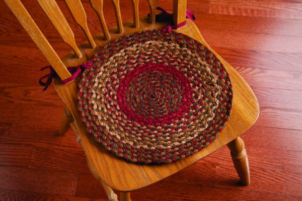 Cinnamon Braided  Chair Pad 15 in. set/4