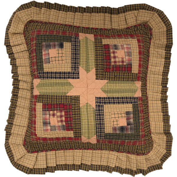 Tea Cabin Pillow Quilted 16x16