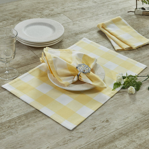 Wicklow Placemat Backed (set of 4) - Yellow