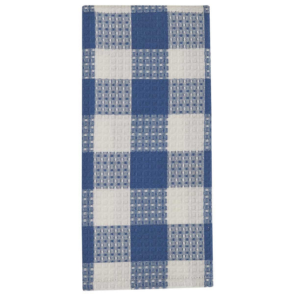 ***This product is ordered in at the time you place your order, please allow an extra week before this ships*** Wicklow Check Waffle Dishtowel - China Blue Set of 6 Buffalo Check Dishtowel Measures approx. 18" X 28"