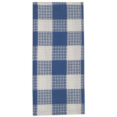 ***This product is ordered in at the time you place your order, please allow an extra week before this ships*** Wicklow Check Waffle Dishtowel - China Blue Set of 6 Buffalo Check Dishtowel Measures approx. 18" X 28"