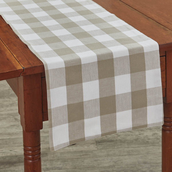 Wicklow Natural Buffalo Check Table Runner Measures: 14" X 72" Primitive Country Farmhouse Home Table Kitchen Decor.