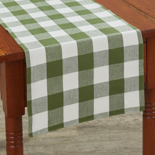 Wicklow Sage Green Buffalo Check Table Runner Measures: 13" X 36" Primitive Country Farmhouse Home Table Kitchen Decor.