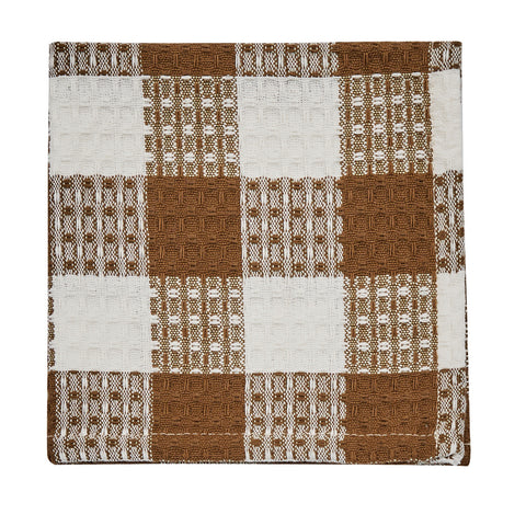 WICKLOW DISHCLOTH - BROWN AND CREAM