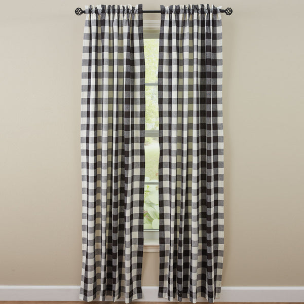 The Wicklow Black & Cream Panels offer a sweet, uncomplicated look! These lined panels come with fabric tiebacks for a little versatility in style! Measures approx. 72" x 84" Made of 100% cotton fabric. Visit website for FREE s/h & discount offers. Primitive Country Farmhouse Window Treatments Curtains.