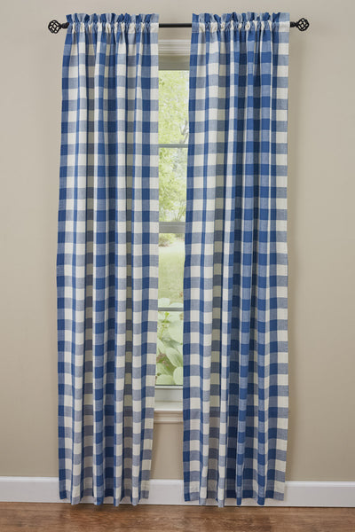 The Wicklow China Blue Panels offer a sweet, uncomplicated look! These lined panels come with fabric tiebacks for a little versatility in style! Measures approx. 72" x 84" Made of 100% cotton fabric. Visit website for FREE s/h & discount offers. Primitive Country Farmhouse Window Treatments Curtains.