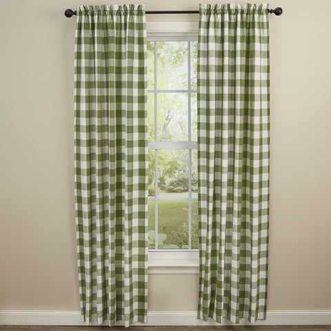 The Wicklow Sage Green Panels offer a sweet, uncomplicated look! These lined panels come with fabric tiebacks for a little versatility in style! Measures approx. 72" x 84" Made of 100% cotton fabric. Visit website for FREE s/h & discount offers. Primitive Country Farmhouse Window Treatments Curtains.