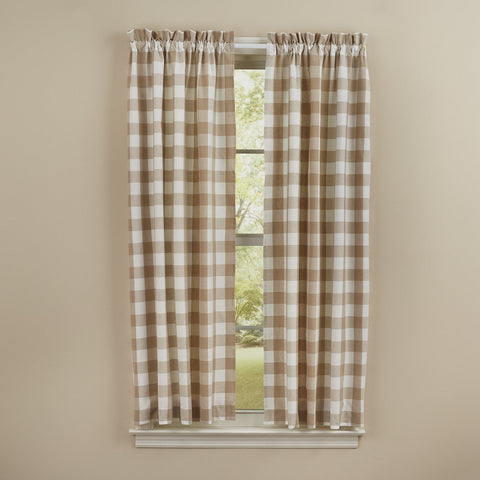 The Wicklow Natural Panels offer a sweet, uncomplicated look! These  panels come with fabric tiebacks for a little versatility in style! Measures approx. 72" x 63" Made of 100% cotton fabric. Visit website for FREE s/h & discount offers. Primitive Country Farmhouse Window Treatments Curtains.