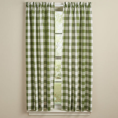 The Wicklow Sage Green Panels offer a sweet, uncomplicated look! These  panels come with fabric tiebacks for a little versatility in style! Measures approx. 72" x 63" Made of 100% cotton fabric. Visit website for FREE s/h & discount offers. Primitive Country Farmhouse Window Treatments Curtains.