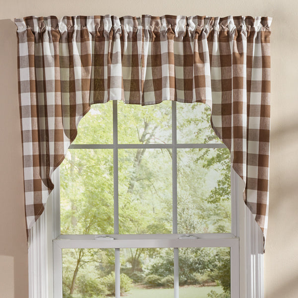WICKLOW SWAG PR 72"X36" - BROWN AND CREAM
