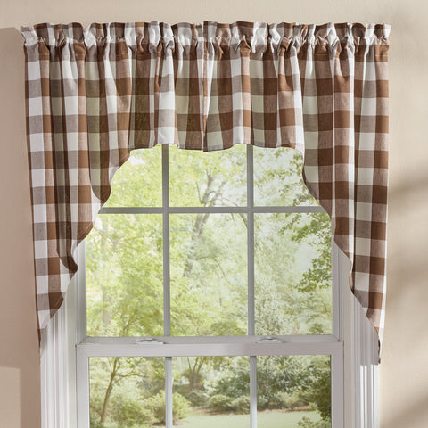 WICKLOW SWAG PR 72"X36" - BROWN AND CREAM