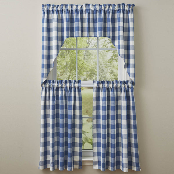 Wicklow Check Swag - 36"L - China Blue