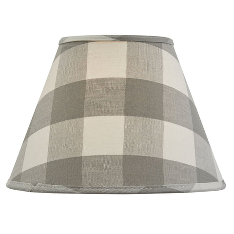 The Dove Gray and Candlelight White color scheme in this Wicklow Check 10" Lampshade will provide a charming accent to your country home! Also available in 12" and 14" shades (sold separately)!  Colors: Dove Gray & Candlelight White