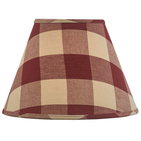 The simple color palette of the Garnet Wicklow Check Lampshades will provide a subtle elegance to your country decor! This popular collection offers coordinating items as well (all sold separately), to complete your look! Simply beautiful!  Colors: Garnet & Farmhouse Tan
