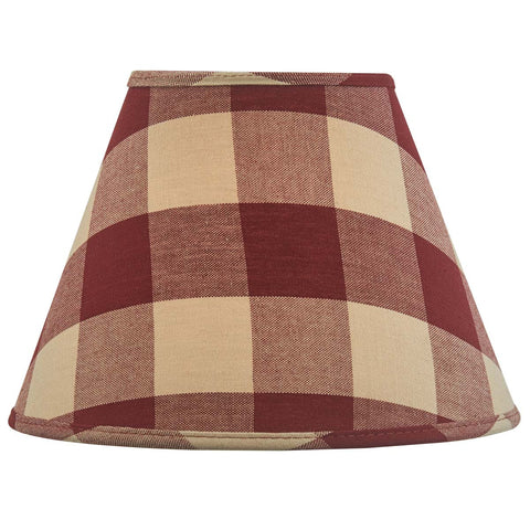 The simple color palette of the Garnet Wicklow Check Lampshades will provide a subtle elegance to your country decor! This popular collection offers coordinating items as well (all sold separately), to complete your look! Simply beautiful!  Colors: Garnet & Farmhouse Tan