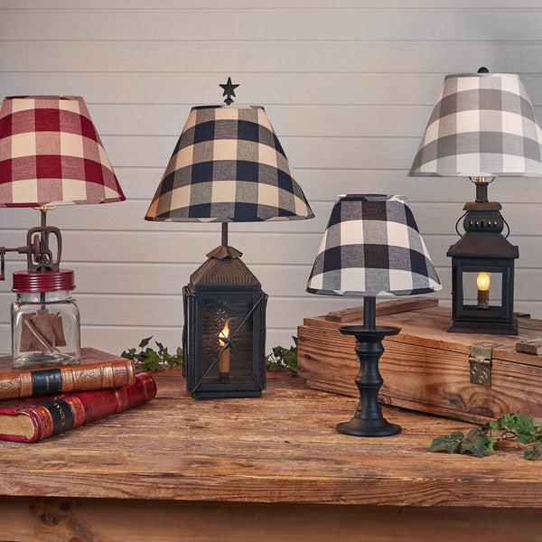 Wicklow Check Lampshade 12" - Black