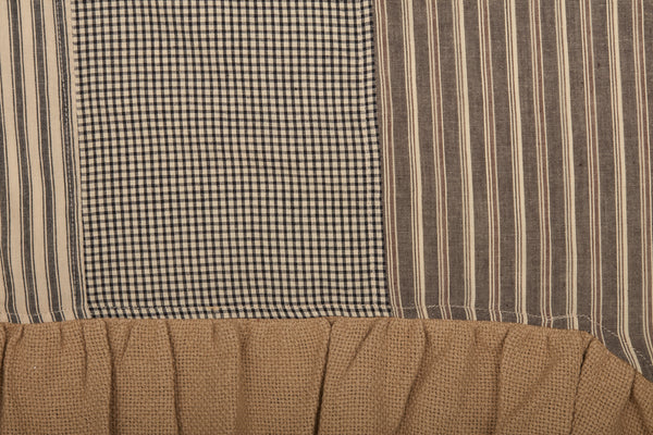 Sawyer Mill Charcoal Patchwork Swag 36x36x16 - Clearance - All Sales Final